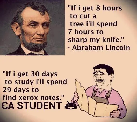 CA students studying hours